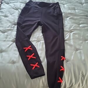 POPFIT LEGGINGS Black & Red